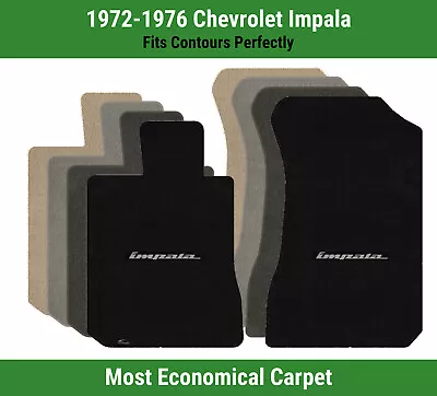 Lloyd Velourtex Front Mats For '72-76 Impala W/Impala Script Silver On Black • $138.99