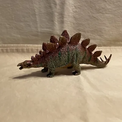 Vintage AAA Dinosaur Figure PVC Toy Stegosaurus Brown Green Red • $10.79