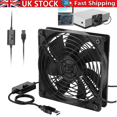£11.80 • Buy USB Cooler 120mm Cooling Fan Stand 1500RPM For Router Modem PC External Desktop