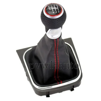 6 Speed Gear Shift Knob PU Leather Boot For  Golf Variant Jetta Sportwagon 07-14 • $18.97