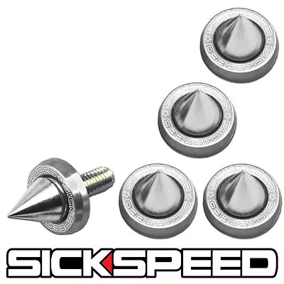 5 Pc Chrome Spiked Polished Washer/bolt Fender/bumper Engine Dress Up Kit P2 • $14.88