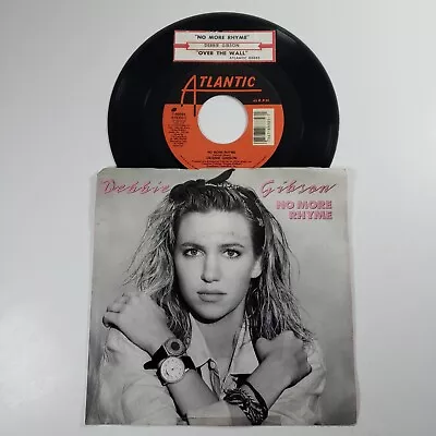 Debbie Gibson  No More Rhyme  45 Vg+ Tested Picture Sleeve Jukebox Title Strip  • $9.81