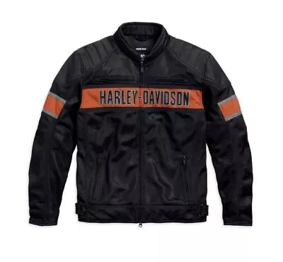 Harley Davidson Men's Trenton Mesh Riding Jacket Motorcycle Mesh Fabric Jacket • $39.59