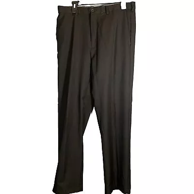 Haggar Cool 18 Pro 34x32 Black Classic Fit Mens Dress Pants Golf • $10.83