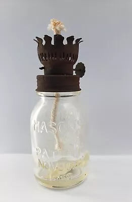 Oil Lamp Mini Mason Jar At Home America New Condition Canning Type Jar  • $14.93