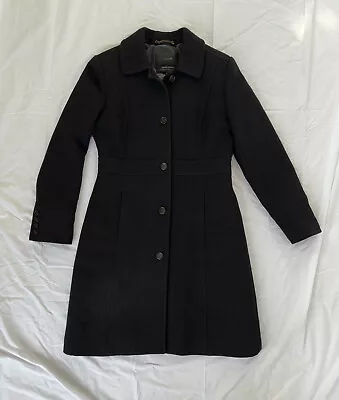 Euc J. Crew Lady Day Wool Coat With Thinsulate Black Size 8 Great Quality $398 • $189.99