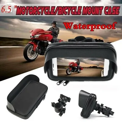 £12.74 • Buy Motorcycle Handlebar Mount Holder With Waterproof Case For 6.5Inch GPS Sat NAV