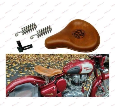 Genuine Brown Leather Front Seat For Royal Enfield Classic Reborn 350 (2022-2025)