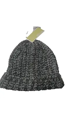 Michael Kors Womens Cable Knit Beanie Hat Charcoal Gray One Size ~ New W/tags! • $17.85