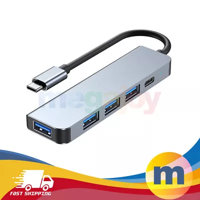 5In1 Multi-Function USB C Hub With USB 3.0 RJ45 VGA TF PD Charge Docking Station • $21.99