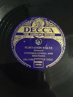 £5.95 • Buy 1953 Winifred Atwell 10  78 - Flirtation Waltz / Golden Tango - Decca F.10161