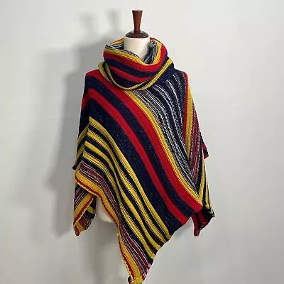 Missoni Turtleneck Poncho Multi Colored Wool Blend Art To Wear One Size • $148