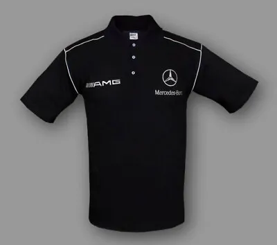 Mens Mercedes-Benz AMG Racing Polo Shirt T-Shirt Apparel Embroidered • $31.94