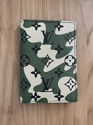 Louis Vuitton Takashi Murakami Monogramouflage Passport Cover Virgil  NOT DEFCON • $2599