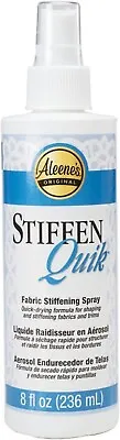 Aleene's 15581 Stiffen-quick Fabric Stiffening Spray (8oz)transparent 236 Ml • £10.90