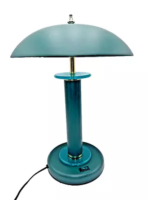 Mid Century Atomic Age Green Mushroom Tensor SLDIA 26 Table Lamp Estate Find • $89.99