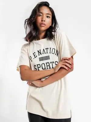 New W Defect! Pe Nation Corner Turn T-shirt Loose Fit Casual Crew Graphic Tops • $26.99