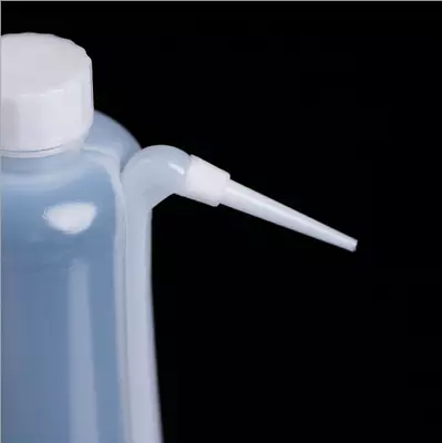 Screw On Tip Plastic Tattoo Washing Lab Squeeze Wash Bottle 500ml Clear White • $6.45