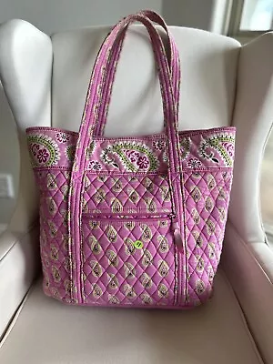 Vera Bradley Pink Floral & Green Quilted XL Tote - Carry All • $30