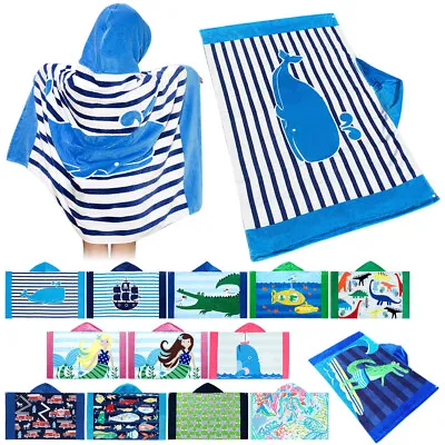 £11.99 • Buy Bath Towel Wrap Swimming Towel Cartoon Hooded Beach Children Baby Care Towels