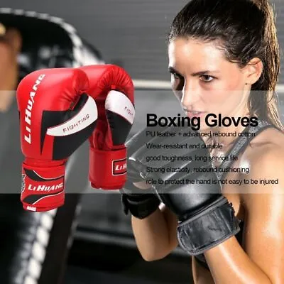 1 Pair Boxing Gloves Punching Bag Gloves Boxing Training Mitts Kickboxing MMA AU • $21.42