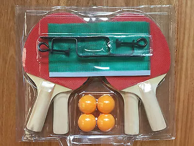 $26.95 • Buy 4-Player Family Table Tennis Ping Pong Bat And Net And Post Set With 4 Balls