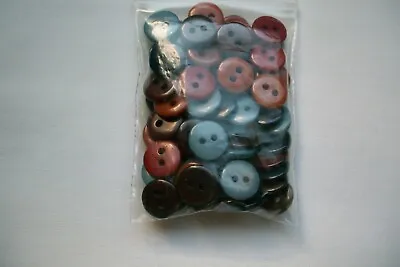 25 50 100 Small 2 Hole 9mm Flat Buttons (Crafts Doll Clothes Cards Etc)  • $2.75