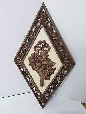 Dart Ind 4271 Diamond Shape Wall Hanging Art Retro Mid Century Plaque USA • $14.99