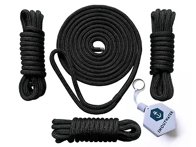 Double Braided Nylon Boat Dock Lines 4 Pack 1/2in 15ft Marine Grade Mooring Rope • $28.99