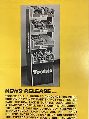 Tootsie Roll Candy Print Ad Original Vintage 1980 Rare VHTF Store Rack Display • $26.99
