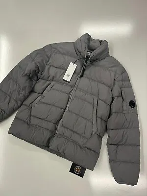 BNWT   CP COMPANY Eco-Chrome R Down Jacket - Grey  -  54 / XXL.   / 26” P2p • £425