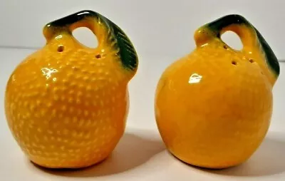 Vintage MCM Ceramic Lemon Salt And Pepper Shakers • $15