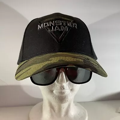 New With Tags 2019 Monster Jam Black And Camouflage Cap/hat Snapback Super Clean • $14.75