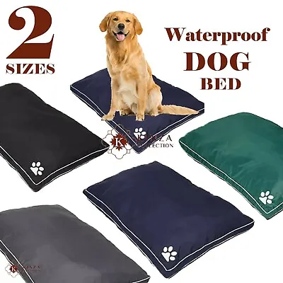 Waterproof Dog Bed Heavy Duty Cover Hardwearing Puppy Pet Cushion Mattress Tough • £13.99