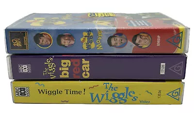 3 X The Wiggles WIGGLE TIME! 1993 - VHS Original Cast Vintage Big Red Car Movie • $12.99