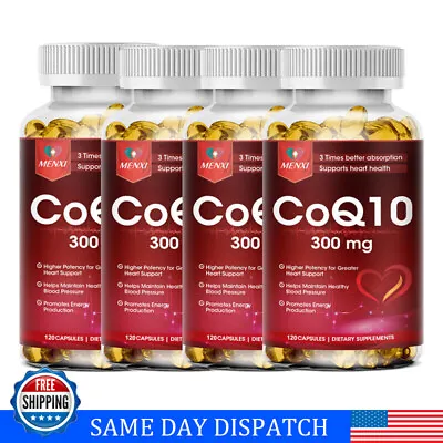 CoQ10 Coenzyme Q-10 Coenzyme 300mg Capsules BIOPERINE Antioxidant Heart Energy • $13.19