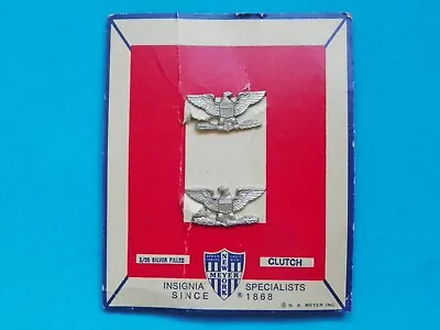 Vietnam Original U.s. Colonel Rank Insignias On Original Display Card • $10