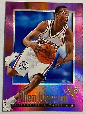 1996-97 Skybox E-X2000 ALLEN IVERSON Philadelphia 76ers #53 Rc • $8.03