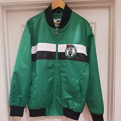 $75.99 • Buy Vintage Starter NBA Boston Celtics Men's Green Satin Bomber Jacket Size L GIII