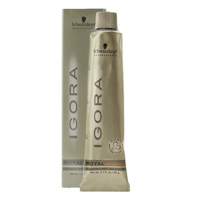 SCHWARZKOPF IGORA ROYAL ABSOLUTES HAIR COLOUR MEDIUM BLONDE NATURAL GOLD 60g • $17.95