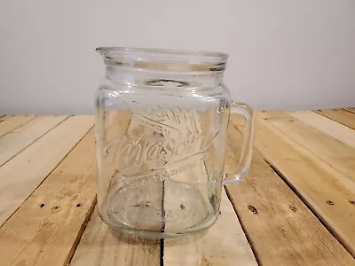 Mason Jar Craft And More Jar Pitcher/Jug/Vase W Hamdle 60oz • $19.99