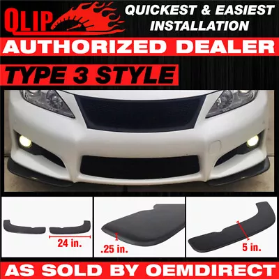 Fits Mazda 5 Type 3 Universal Front Bumper Quick Lip Splitter 2Pc 24X5 Inch • $34.99