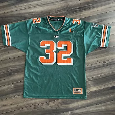 MIAMI HURRICANES Vintage Colosseum Men's Football Sewn Jersey #32 Men’s M • $30.99