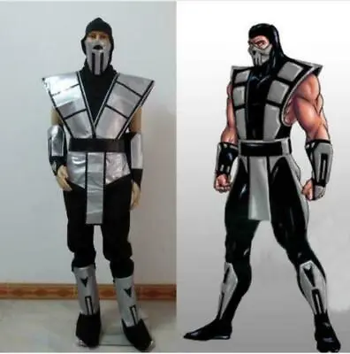 NEW! Scorpion Mortal Kombat 3 Silver Outfit Cosplay Costume: • $34.20