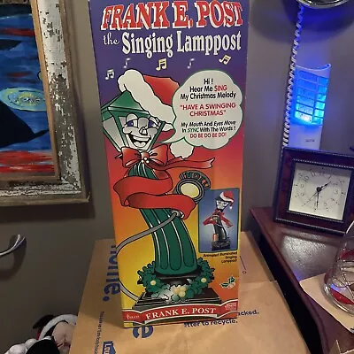 Vintage 1998 Telco Frank E. Post Animated Christmas Singing Lamp Post 22  W/Box • $74.80