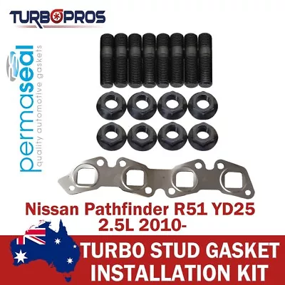 Permaseal Exhaust Manifold Installation Stud&Gasket Kit ForNissan Pathfinder R51 • $93