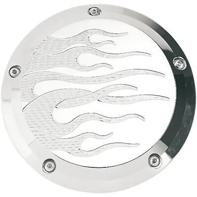 $140.36 • Buy Joker Machine Chrome Flame 5 Hole Derby Cover For Harley Twin Cam 99-16