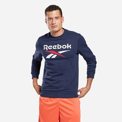 £15.99 • Buy Reebok Mens Identity Sweatshirt Big Logo Crew Size Large Colour Blue