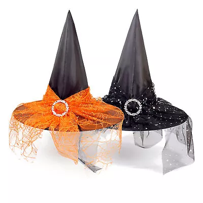 Kids Wizard Hat Halloween Decor Fancy Halloween Kids Witch Hat Cloth • $7.65