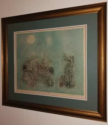 Mid Century Modernist Abstract Impressionist Japanese Etching Shoichi Hasegawa  • $1309